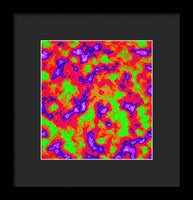 Vibrant Multi Color Mini Clouds Abstract Art - Framed Print