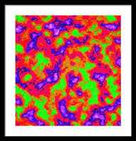 Vibrant Multi Color Mini Clouds Abstract Art - Framed Print