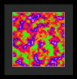 Vibrant Multi Color Mini Clouds Abstract Art - Framed Print