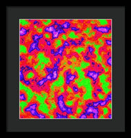 Vibrant Multi Color Mini Clouds Abstract Art - Framed Print