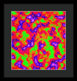 Vibrant Multi Color Mini Clouds Abstract Art - Framed Print