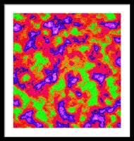 Vibrant Multi Color Mini Clouds Abstract Art - Framed Print