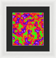 Vibrant Multi Color Mini Clouds Abstract Art - Framed Print