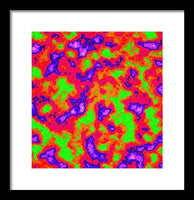 Vibrant Multi Color Mini Clouds Abstract Art - Framed Print