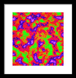 Vibrant Multi Color Mini Clouds Abstract Art - Framed Print