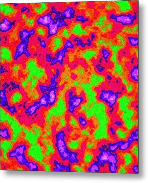 Vibrant Multi Color Mini Clouds Abstract Art - Metal Print
