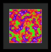 Vibrant Multi Color Mini Clouds Abstract Art - Framed Print