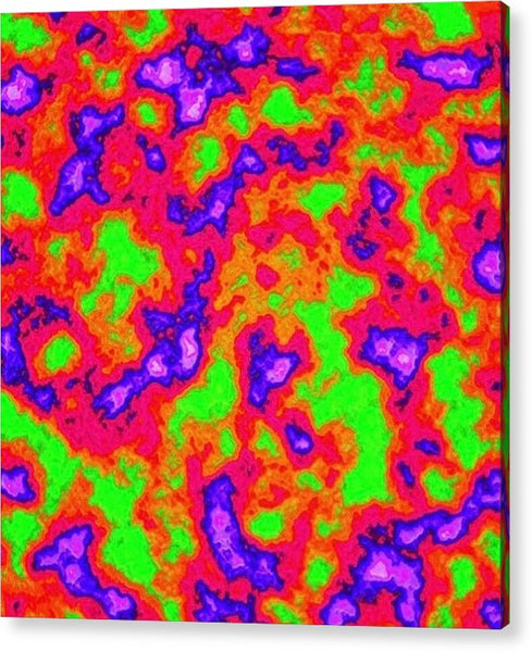 Vibrant Multi Color Mini Clouds Abstract Art - Acrylic Print