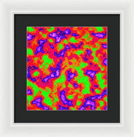 Vibrant Multi Color Mini Clouds Abstract Art - Framed Print