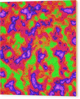 Vibrant Multi Color Mini Clouds Abstract Art - Wood Print