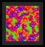 Vibrant Multi Color Mini Clouds Abstract Art - Framed Print