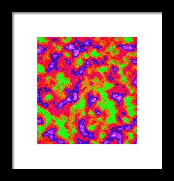 Vibrant Multi Color Mini Clouds Abstract Art - Framed Print