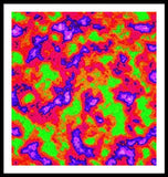 Vibrant Multi Color Mini Clouds Abstract Art - Framed Print