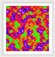 Vibrant Multi Color Mini Clouds Abstract Art - Framed Print