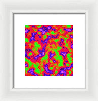 Vibrant Multi Color Mini Clouds Abstract Art - Framed Print