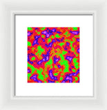 Vibrant Multi Color Mini Clouds Abstract Art - Framed Print