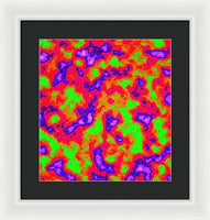 Vibrant Multi Color Mini Clouds Abstract Art - Framed Print