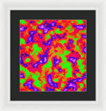 Vibrant Multi Color Mini Clouds Abstract Art - Framed Print