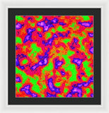 Vibrant Multi Color Mini Clouds Abstract Art - Framed Print
