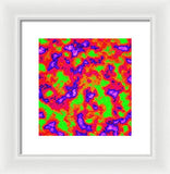Vibrant Multi Color Mini Clouds Abstract Art - Framed Print