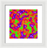 Vibrant Multi Color Mini Clouds Abstract Art - Framed Print