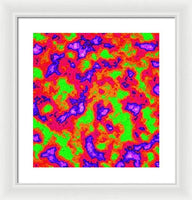 Vibrant Multi Color Mini Clouds Abstract Art - Framed Print