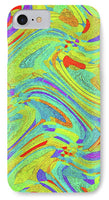Wavy Bright Colors Abstract - Phone Case
