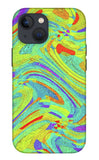 Wavy Bright Colors Abstract - Phone Case