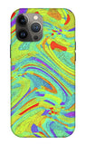 Wavy Bright Colors Abstract - Phone Case