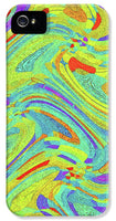 Wavy Bright Colors Abstract - Phone Case