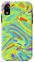 Wavy Bright Colors Abstract - Phone Case