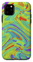 Wavy Bright Colors Abstract - Phone Case