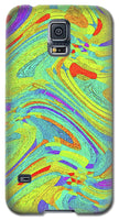 Wavy Bright Colors Abstract - Phone Case