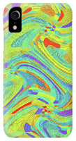 Wavy Bright Colors Abstract - Phone Case