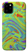 Wavy Bright Colors Abstract - Phone Case