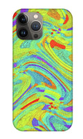 Wavy Bright Colors Abstract - Phone Case