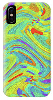 Wavy Bright Colors Abstract - Phone Case