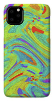 Wavy Bright Colors Abstract - Phone Case
