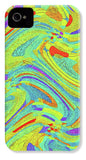 Wavy Bright Colors Abstract - Phone Case