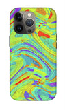 Wavy Bright Colors Abstract - Phone Case