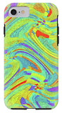 Wavy Bright Colors Abstract - Phone Case