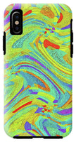 Wavy Bright Colors Abstract - Phone Case