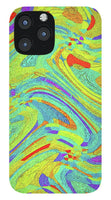 Wavy Bright Colors Abstract - Phone Case