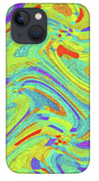 Wavy Bright Colors Abstract - Phone Case