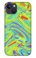 Wavy Bright Colors Abstract - Phone Case