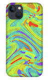 Wavy Bright Colors Abstract - Phone Case