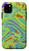 Wavy Bright Colors Abstract - Phone Case