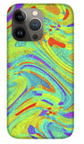 Wavy Bright Colors Abstract - Phone Case