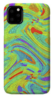 Wavy Bright Colors Abstract - Phone Case