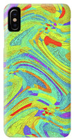 Wavy Bright Colors Abstract - Phone Case